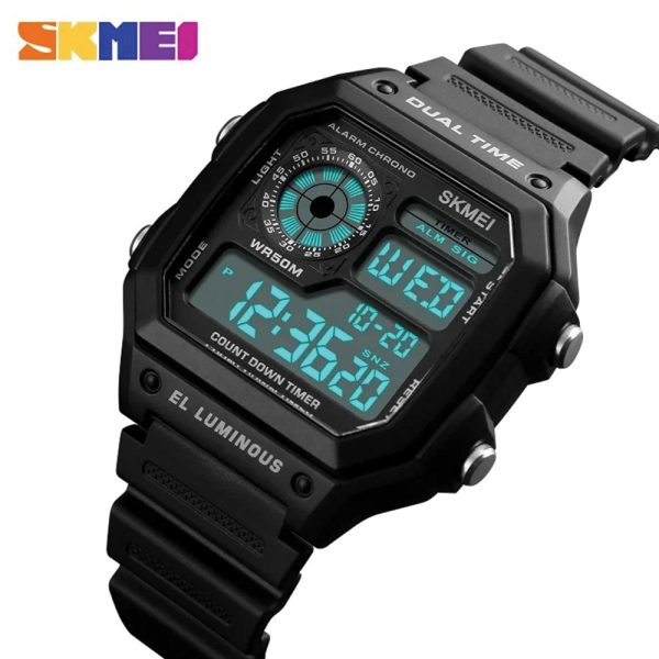 Skmei 1299 Black Watch For Men Upgraded - Image 2