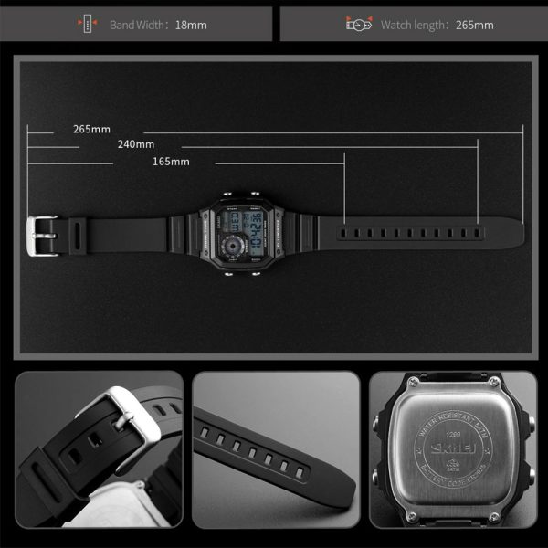 Skmei 1299 Black Watch For Men Upgraded - Image 5