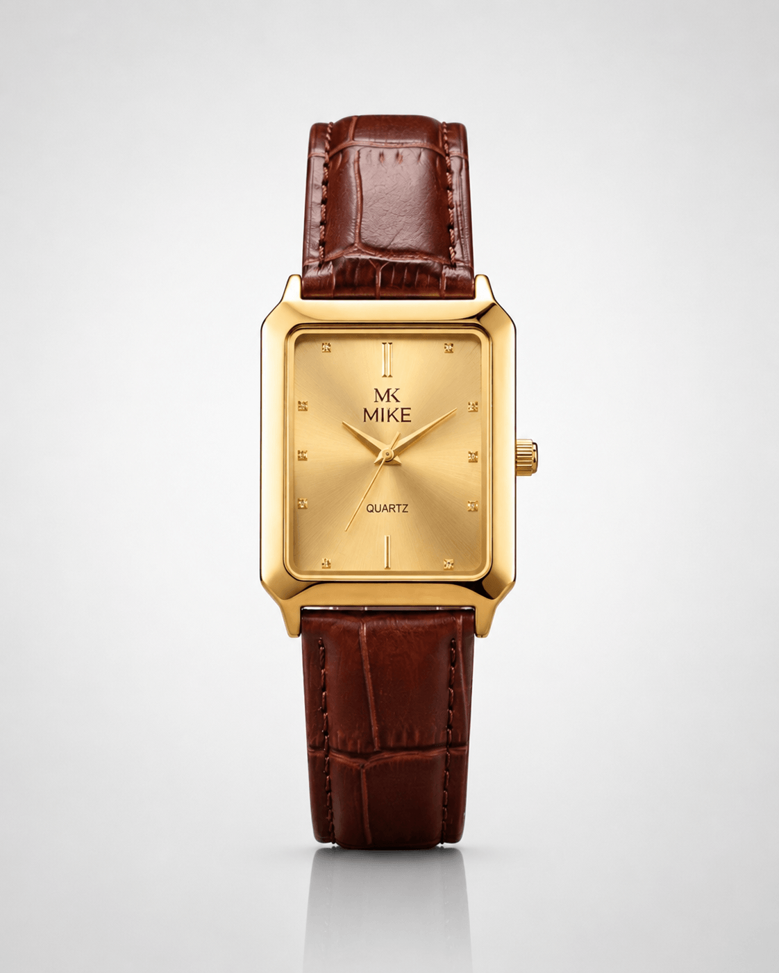 Mike 8419 Golden Brown Leather Belt Watch