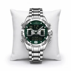 Poedagar 103 Men's Watch- Silver Green Upgraded