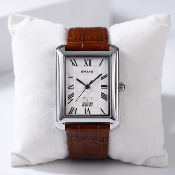 Skmei 2575 Silver White Brown Watch For Men Upgraded