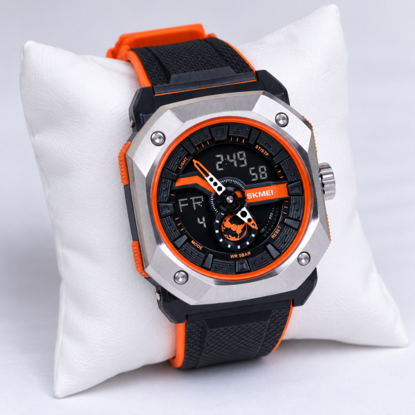 Skmei 2272 Black Orange Men’s Analog-Digital Watch Upgraded - Image 2